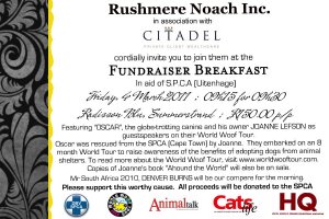 Rushmere NoachCitadel Fundraiser Breakfast in aid 