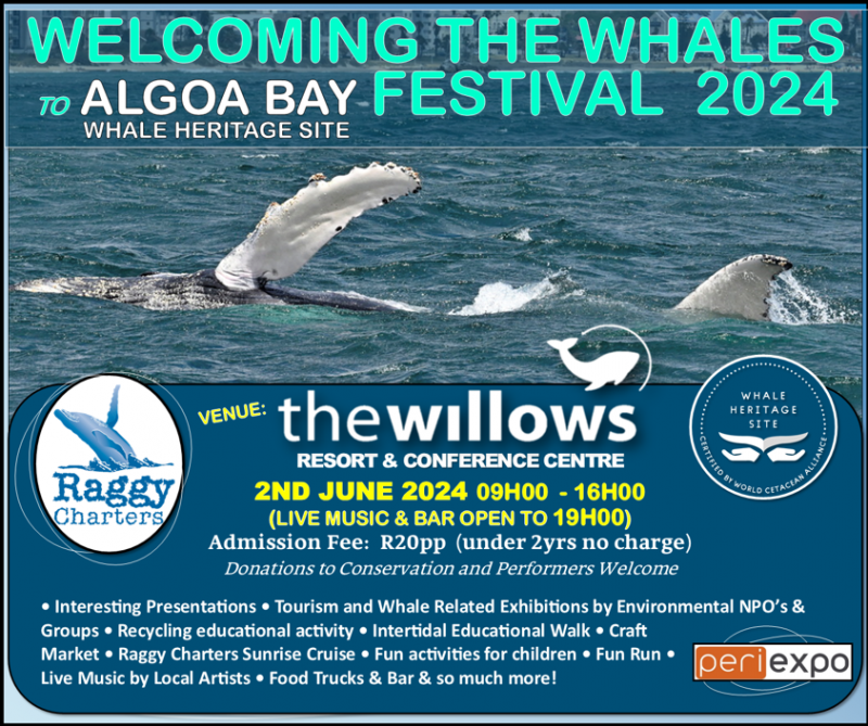 Welcome the Whales to Algoa Bay Festival 2024 (POSTPONED TO 9 JUNE)